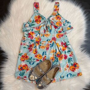 Rare Editions Romper 4T & Silver Flats Cat & Jack Sz 9 Girls Outfit